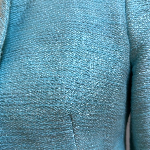 Talbot baby blue metallic shimmer blazer - Picture 2 of 6